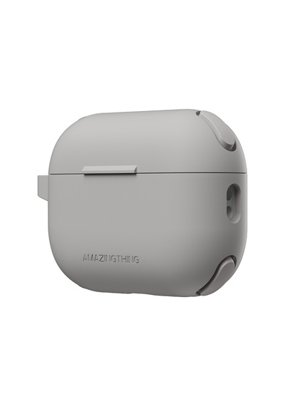 Apple Uyumlu AirPods Pro 2 Amazingthing Airbag Köşe Tasarımlı Omni Serisi Silikon Kapak Gri