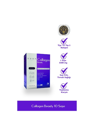 Voop Collagen Beauty Tip 1 ve Tip 3 10 Saşe