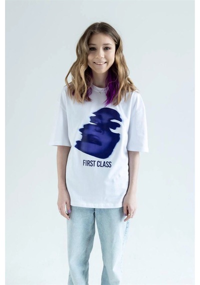 Startmore Unisex First Class Beyaz Tshirt Beyaz