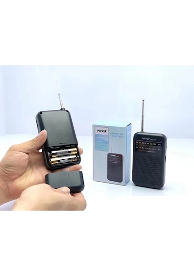 NNS NS-8138 Fm Am SW 3 Bandlı El Tipi Taşınabilir Cep Radyosu