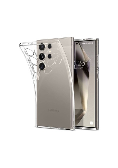 Samsung Galaxy S24 Ultra İle Uyumlu Kapak Kamera Korumalı Süper Silikon Şeffaf Kılıf