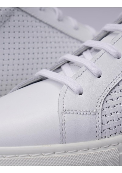 %100 Hakiki Deri Beyaz Bağcıklı Desenli Erkek Sneaker-beyaz Beyaz %100 Hakiki Deri Beyaz Bağcıklı Desenli Erkek Sneaker-beyaz Beyaz