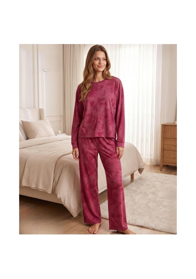 Mihra Kadın Oysho Bisiklet Yaka Uzun Kol Desenli Baharlık Pijama Takımı 20104kt - 1 Adet Kiremit Mihra Kadın Oysho Bisiklet Yaka Uzun Kol Desenli Baharlık Pijama Takımı 20104kt - 1 Adet Kiremit