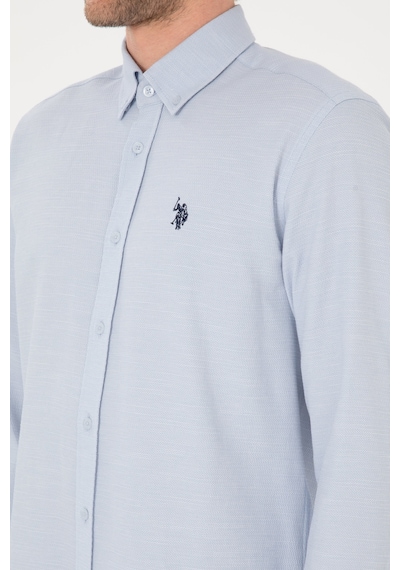 U.s. Polo Assn. Erkek Açık Mavi Gömlek Desenli 50316639-vr003 Acık Mavı