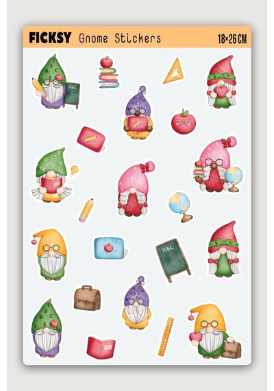 Sevimli Öğretmen Cücesi Sticker Seti - 22 Adet Etiket Çıkartma Diğer