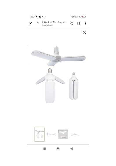 45 Watt 3 Kollu Pervane Led Ampul Beyaz Işık Tasarruflu Ampul