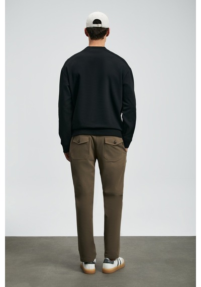 Lufian Erkek Sımba Sweatshirt 112030175 Siyah Siyah