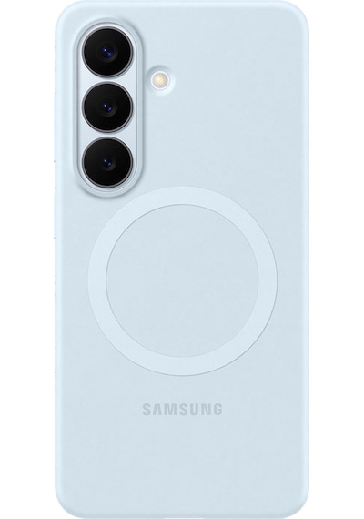 Samsung Uyumlu Galaxy S26 Silikon Magnet Kılıf - Açık Mavi Açık Mavi