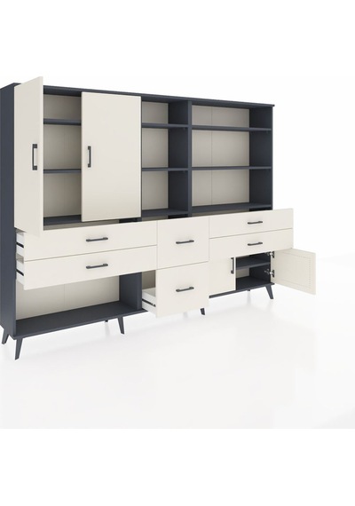 Arges Dolap 10 Raflı 6 Çekmeceli 4 Kapaklı 220x30x163 Antrasit-aytaşı Aytası - Antrasıt Arges Dolap 10 Raflı 6 Çekmeceli 4 Kapaklı 220x30x163 Antrasit-aytaşı Aytası - Antrasıt