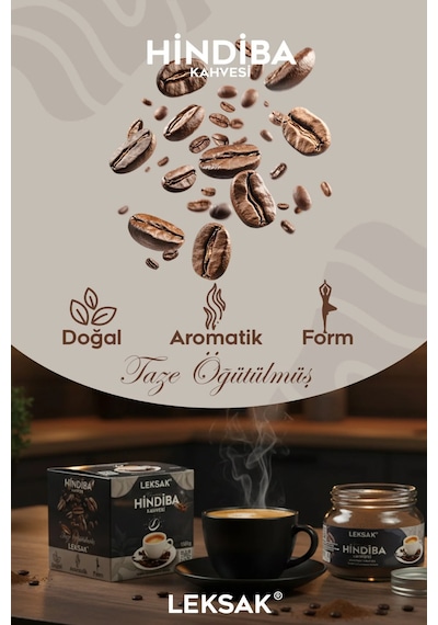 Leksak Hindiba Kahvesi 150gr. Premium Taze Öğütülmüş Doğal Cam Kavanoz'da 60 Kullanım 1 Ay Form & Keyif. Granül