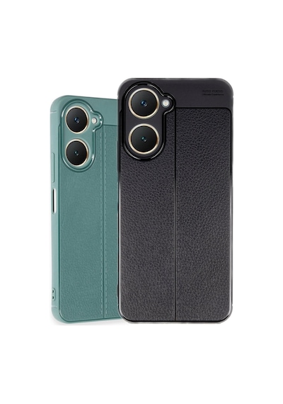 Vivo Y18 Uyumlu Kılıf Auto Focus Kapak - Koyu Yeşil