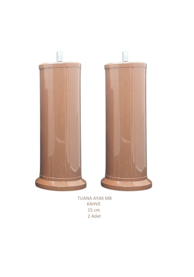 Tuana Ayak 15 cm M8 Cıvatalı Kahve (2 Adet)