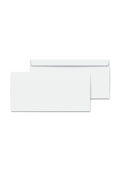 Diplomat Zarf Penceresiz 105 X 240 Mm Beyaz - 50 Adet