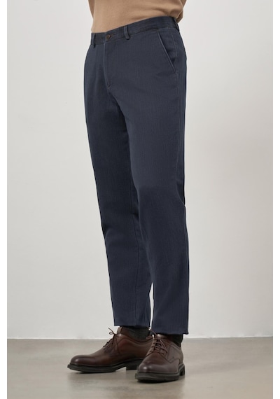 İmza Koyu Lacivert Pamuklu Yandan Cepli Casual Comfort Fit Chino Pantolon 1003245154 Koyu Lacivert