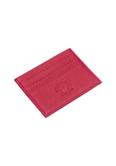 West Polo Hakiki Deri Bol Kartlıklı Unisex Kartlık Wpt041 Kırmızı