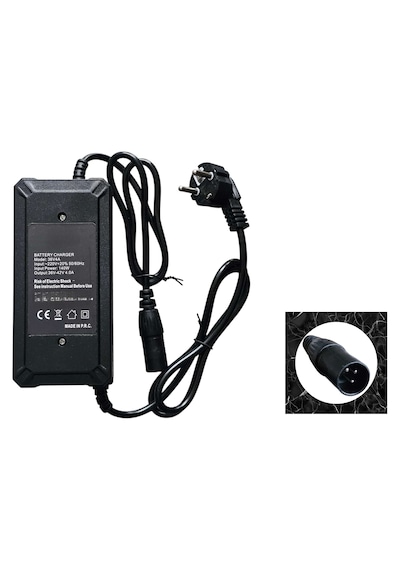 Elektrikli Bisiklet Pedal Destekli Şarj Aleti 36v 3 A Kalın 3 Girişli-2891 Kalın 3 Girişli