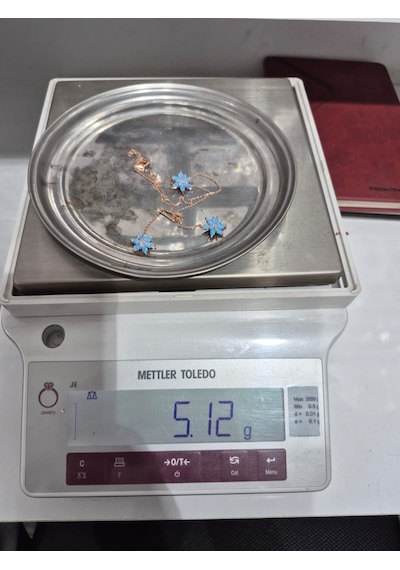 925 Ayar Turkuaz Opal Küpe Kolye Set Opal Takım Manolya Set.rose.gold.rodaj Opal Gümüş