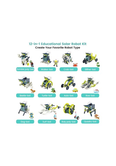 Acelife 12sı1 Arada Güneş Enerjili Robot Kiti, 8-12+ Yaş Çocuklar Için Dıy Yapı Oyuncağı, Stem Eğitim Seti Eğitici Oyuncaklar Standart Acelife 12sı1 Arada Güneş Enerjili Robot Kiti, 8-12+ Yaş Çocuklar Için Dıy Yapı Oyuncağı, Stem Eğitim Seti Eğitici Oyuncaklar Standart