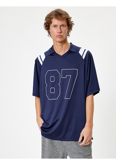 Koton Oversize Spor Tişört Kolej Baskılı Polo Yaka Kısa Kollu Lacivert 4sam10180nk Lacivert Koton Oversize Spor Tişört Kolej Baskılı Polo Yaka Kısa Kollu Lacivert 4sam10180nk Lacivert
