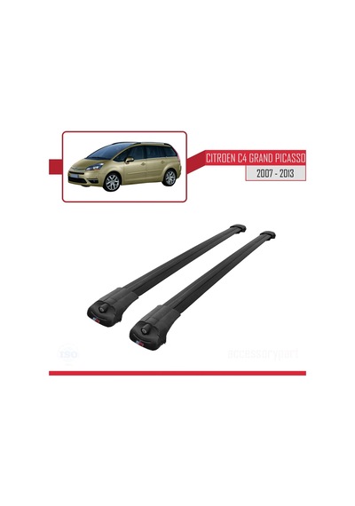 Citroen C4 Grand Picasso 2007-2013 Arası İle Uyumlu Ace-1 Ara Atkı Tavan Barı Siyah