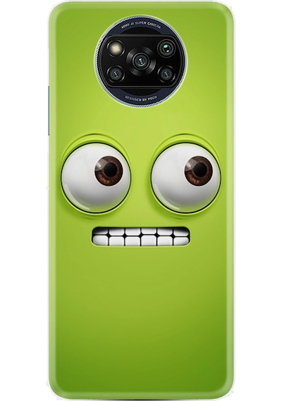 Xiaomi Poco X3 Kılıf Resimli Desenli Silikon Platinium Series Green 1832