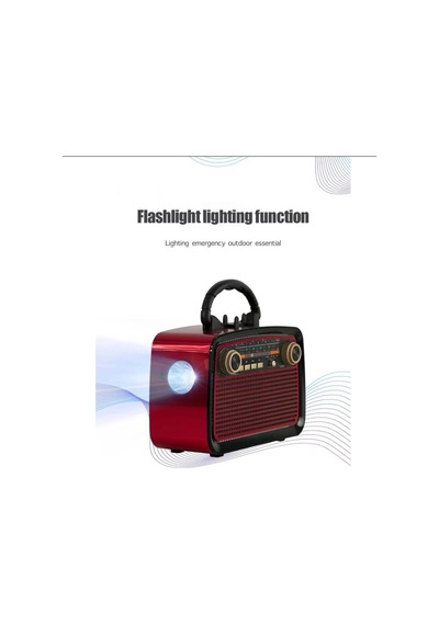 Bluetooth Hoparlör Nostaljik Radyo Fenerli Şarjlı Speaker Sd Kart Usb Aux Girişli Fm Radyo
