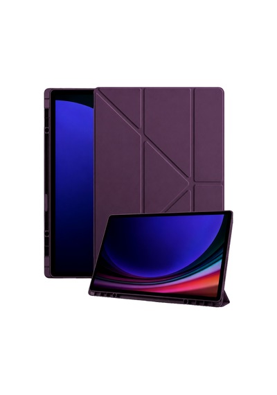 Newface - 214 - Samsung Galaxy X930 Tab S11 Ultra 14.6 Kalemlikli Mars Tablet Kılıfı - Shophnrl - - Mürdüm