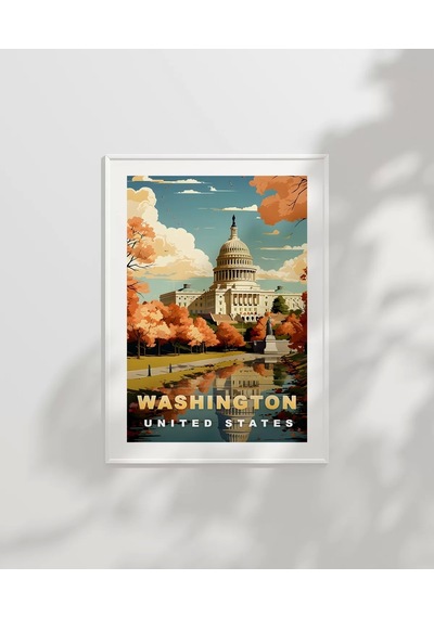 Çerçevesiz Poster Washington D.c. Capitol Sanatsal