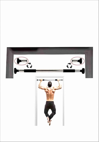 Leyaton Barfiks Çubuğu 60-100 Cm Çift Süngerli Ayarlanabilir Barfiks Çekme Demiri Barfiks Aleti