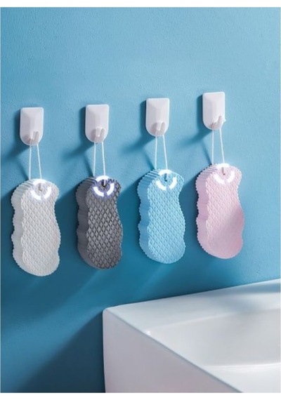 Bebek Peeling Banyo Süngeri Ölü Deri Temizleyici Yumuşak Vücut Kesesi Hassas Ciltler İçin Çok Renkli