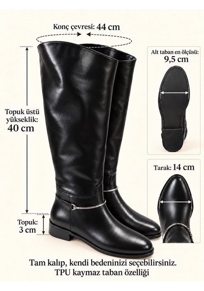 Dabab Shoes Rustle Kadın Siyah Kırışık Cilt Metal Halka Detaylı Sıcak Astarlı Kaymaz Taban 3 Cm Topuklu Uzun Konç Çizme Dabab Shoes Rustle Kadın Siyah Kırışık Cilt Metal Halka Detaylı Sıcak Astarlı Kaymaz Taban 3 Cm Topuklu Uzun Konç Çizme