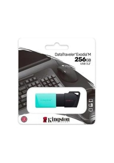 Kingston Dtxm-256gb 256gb Usb3.2 Gen1 Datatraveler Exodia M Black + Teal Flash Bellek Kdo