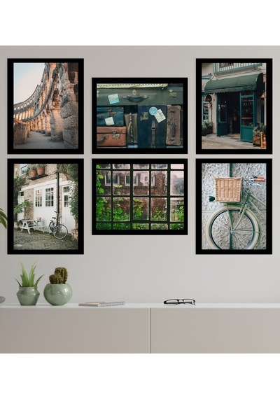 Bk Gift 6 Parça Çerçeve Görünümlü Ahşap Tablo Seti (45X60Cm)-3