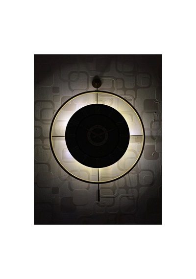 Pey Aksesuar Metal Camlı Duvar Saati 60x80 Cm Büyük Boy Işıklı Gerçek Cam Gold-füme-siyah-gümüş M61-gold-füme-siyah-gümüş