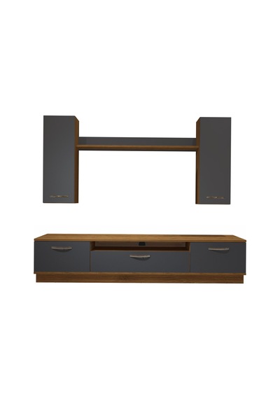 Decoraktiv Trio 5d Mdf Tv Ünitesi Tv Sehpası Pera - Antrasit