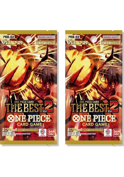 2 Paket Bandai One Piece Card Game The Best Premium Booster Pack Prb-02 Japonca 20 Kart