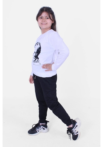 Fyk Kids Atatürk Baskılı Imzalı Uzun Kollu Unisexs Takım Beyaz