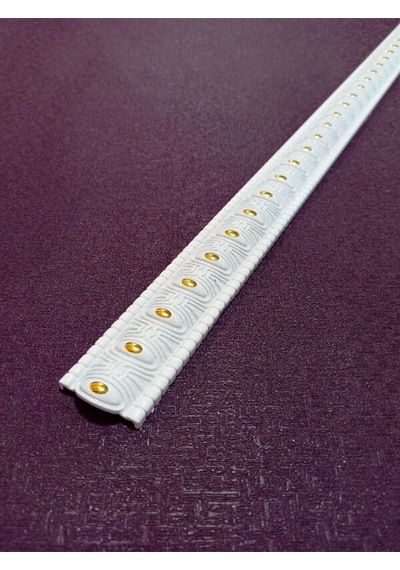 Poliüretan Dekoratif Duvar&tavan Çıta Bordürü -beyaz Altın Renk En:4 Cm-boy:100 Cm -duvar Süsü