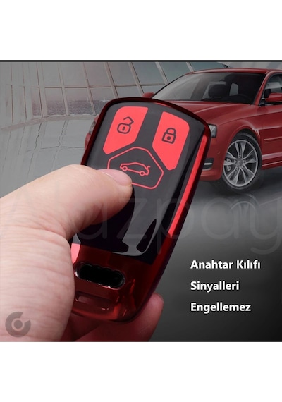 Audi A6 A5 A4 Q7 Q5 S4 S5 S7 B9 A4l 4m 8w Tt Tts Rs 8s Parlak Tpu Anahtar Kılıfı Mavi