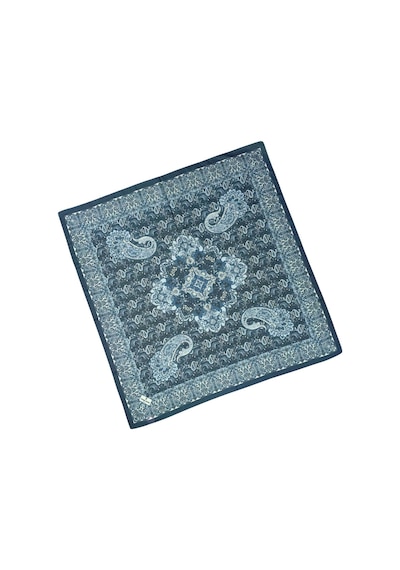 Mim Eşarp Prime Pamuk Etnik Desenli Eşarp 90x90 Cm Lacivert - Mavi