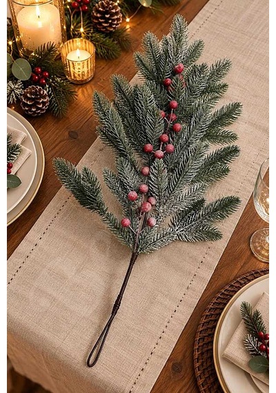 Yılbaşı Ağacı Süsü Karlı Kokinalı Çam Dalı 71 Cm Diğer