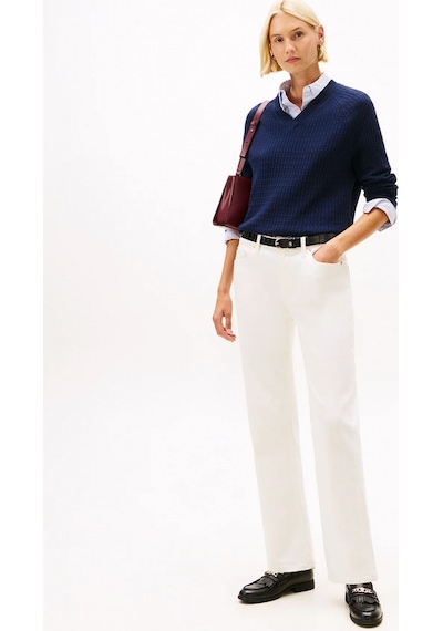 Tommy Hilfiger Yün Kaşmir Karışımlı Saç Örgülü V Yaka Uzun Kollu Kadın Mavi Kazak Ww0ww464170z0 Mavi Tommy Hilfiger Yün Kaşmir Karışımlı Saç Örgülü V Yaka Uzun Kollu Kadın Mavi Kazak Ww0ww464170z0 Mavi