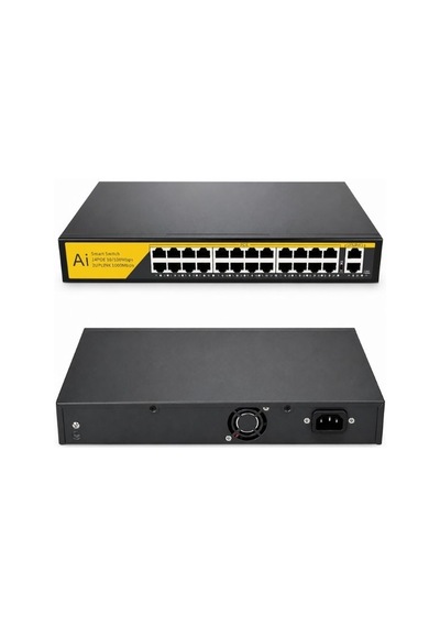 Aı Smart Switch 24 Port 10/100/1000mbps Poe Switch Yüksek Hızlı Ağ Çözümü