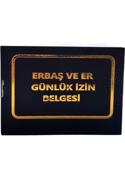 Erbaş Ve Er Günlük İzin Belgesi - Çarşı Defteri Lacivert