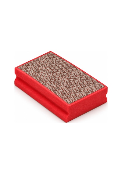 Telum Handpad Kırmızı 200 Kum 90 55 Mm Elmas El Zımparası Cam Kenar Düzeltme Pedi