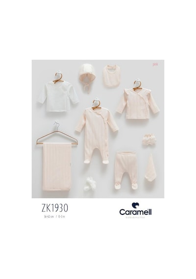Caramell Pamuk Beauty Girl 10 Parça Hastane Çıkışı Zıbın Seti Pembe Crml.zk1930.pmb