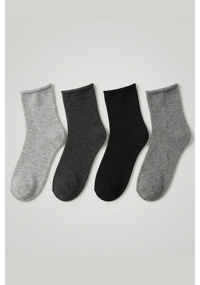 Socketta 4'lü Karışık Renkli Kadın Bambu Dikişsiz Lastiksiz Esnek Kısa Konç Çorap - Premium Siyah-gri Melanj-koyu Gri Melanj-antrasit Melanj Socketta 4'lü Karışık Renkli Kadın Bambu Dikişsiz Lastiksiz Esnek Kısa Konç Çorap - Premium Siyah-gri Melanj-koyu Gri Melanj-antrasit Melanj