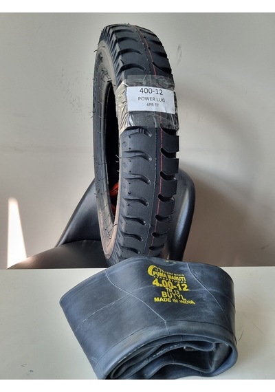 Maruti Tyres Set 400-12 Tubetype Motorsiklet/Sepet Lastiği Ve İç Lastik Power Lugset
