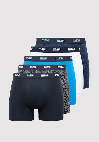 Mavi - 5li Renkli Boxer 0912283-70490 Çok Renkli