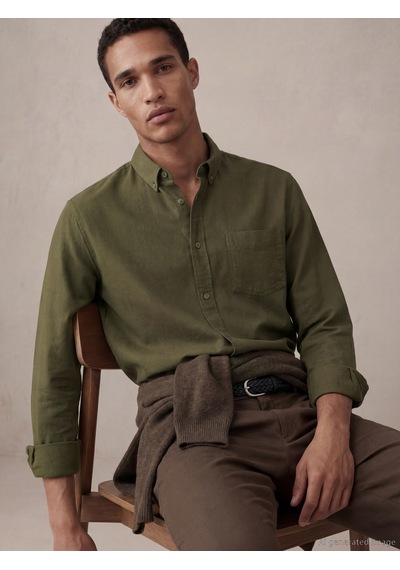 Lcw Vision Haki Regular Fit Oxford Erkek Gömlek